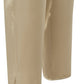 Pantalón jogging de raso con cintura elástica y bolsillos laterales - Safari Sand