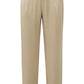 Pantalón jogging de raso con cintura elástica y bolsillos laterales - Safari Sand
