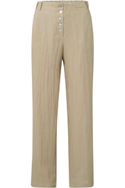 Pantalón con botones, bolsillos laterales y cintura elástica - Safari Sand