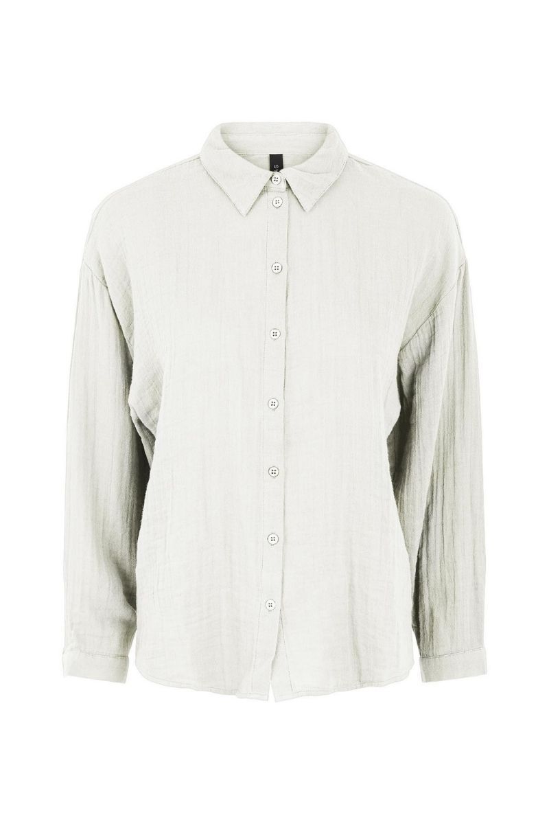 Camisa bambula de algodón blanca