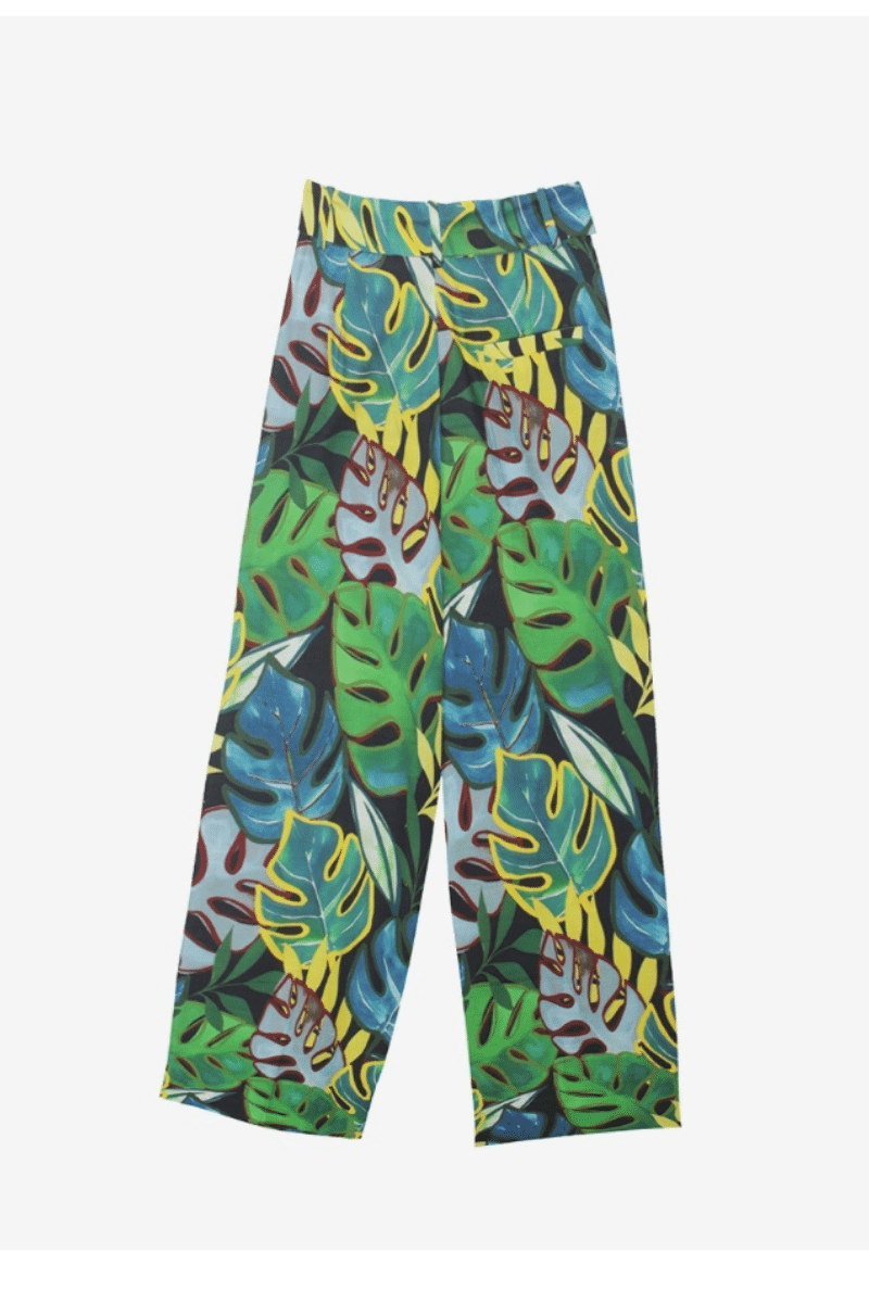 Pantalón estampado tropical