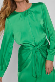 Vestido corto lazada verde